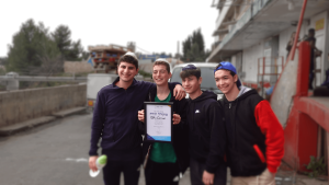 a group of young volunteers from Ida Crown Jewish Academy, all the way from Chicago IL, USA.
