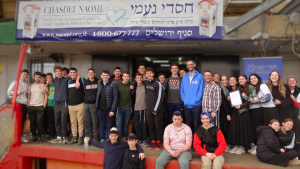 a group of young volunteers from Ida Crown Jewish Academy, all the way from Chicago IL, USA.