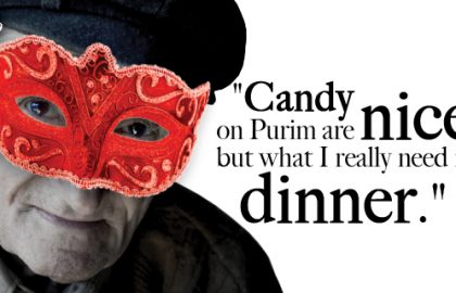 “It’s nice to get candy on Purim, but what I really need is dinner”
